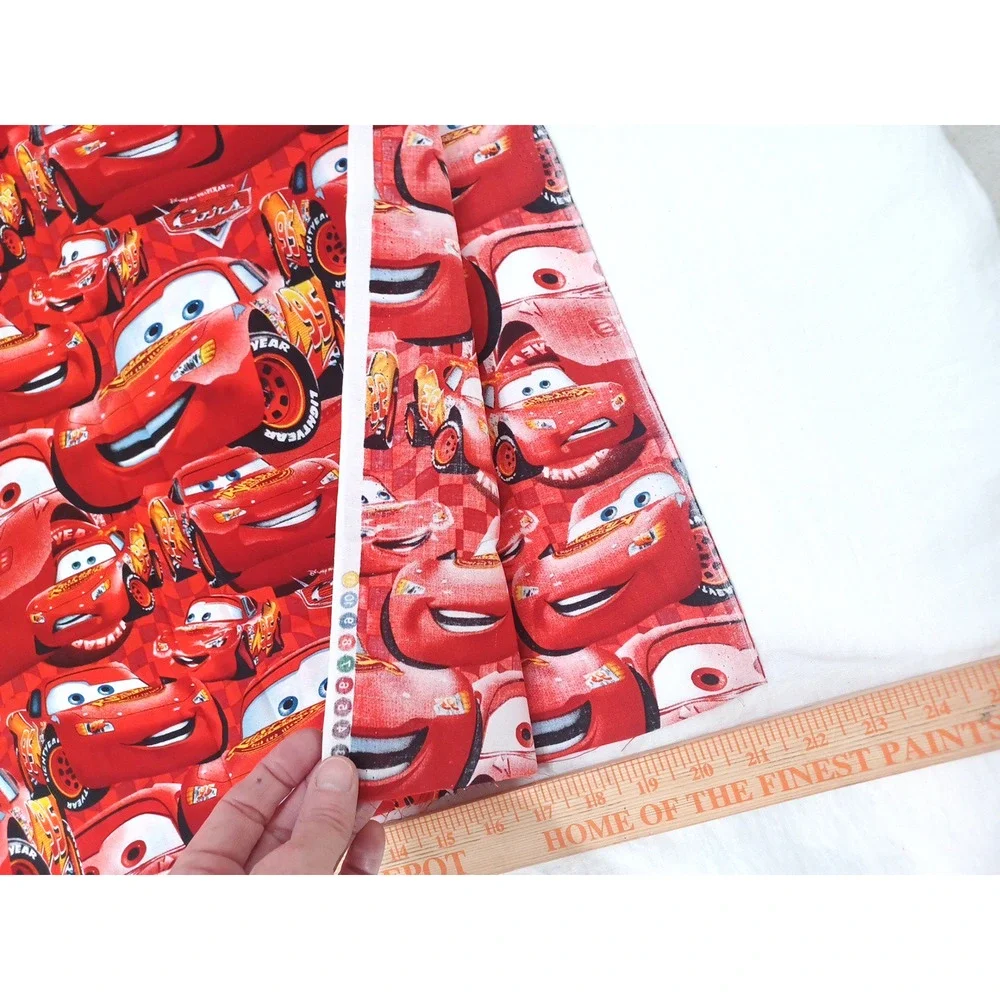 Cars Packed Mcqueen Disney Pixar 2014 Red Cotton Fabric 1 Pc 30x42 Craft Sewing